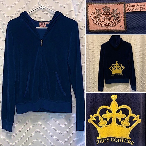Juicy Couture Tops - Vintage Juicy Couture Terry cloth zip up